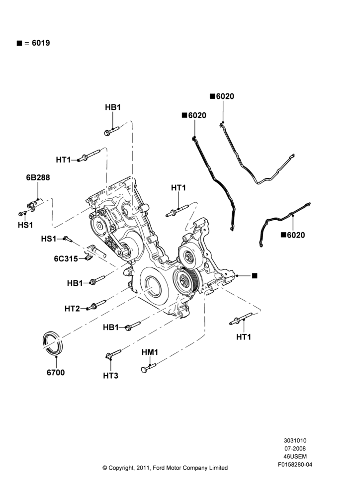 Timing Gear Covers, 4.6L 3V V8