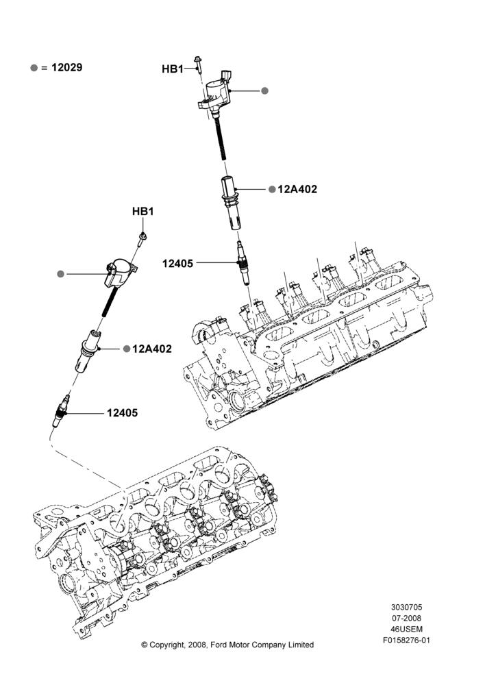 05C - Ignition Coil and Wires/Spark Plugs, 4.6L 3V V8; 18/AUG/2008-23/DEC/2014