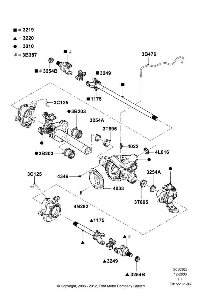 05C - Front Axle Case, LHD 4WD (Part Time Drive); 18/DEC/2006-12/FEB/2010