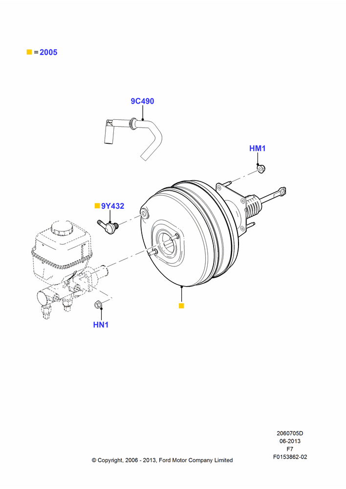 05D - Brake Booster, Power 4-Wheel Disc Vacuum Boost; 18/DEC/2006-03/DEC/2007