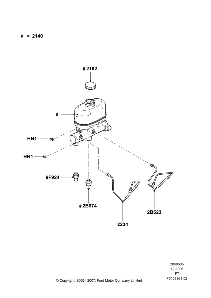 Master Cylinder - Brake System, With 4 Wheel Disc Brake Hydro-Boost