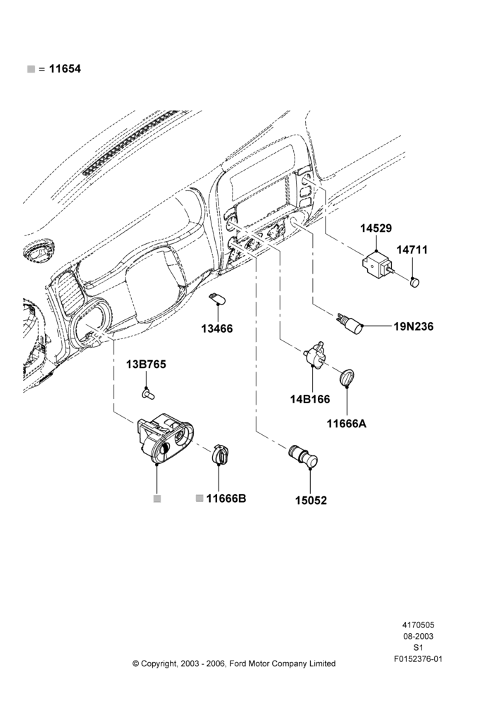 05B - Instrument Panel Related Parts; 04/AUG/2003-30/JUN/2005