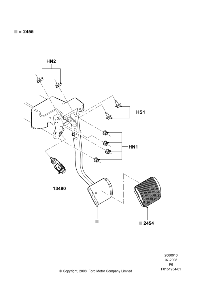 10B - Brake and Clutch Controls, With Fixed Foot Pedals; 18/AUG/2008-23/DEC/2014