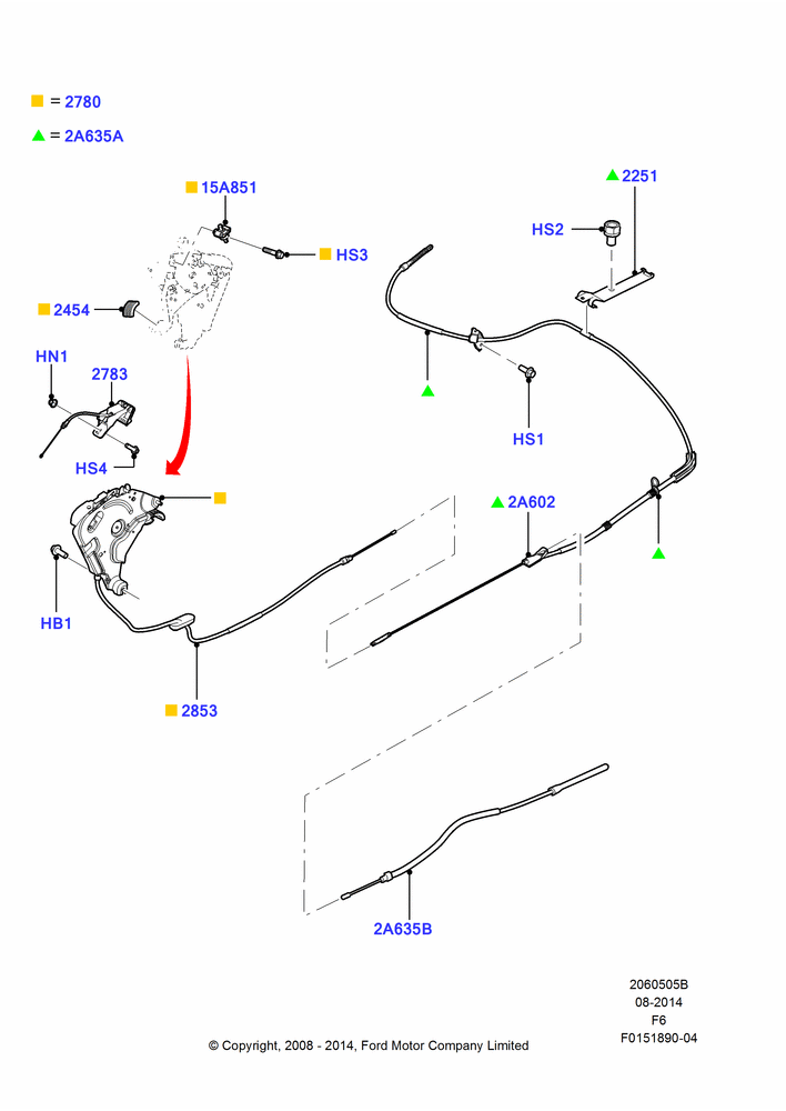 05B - Parking Brake; 18/AUG/2008-23/DEC/2014