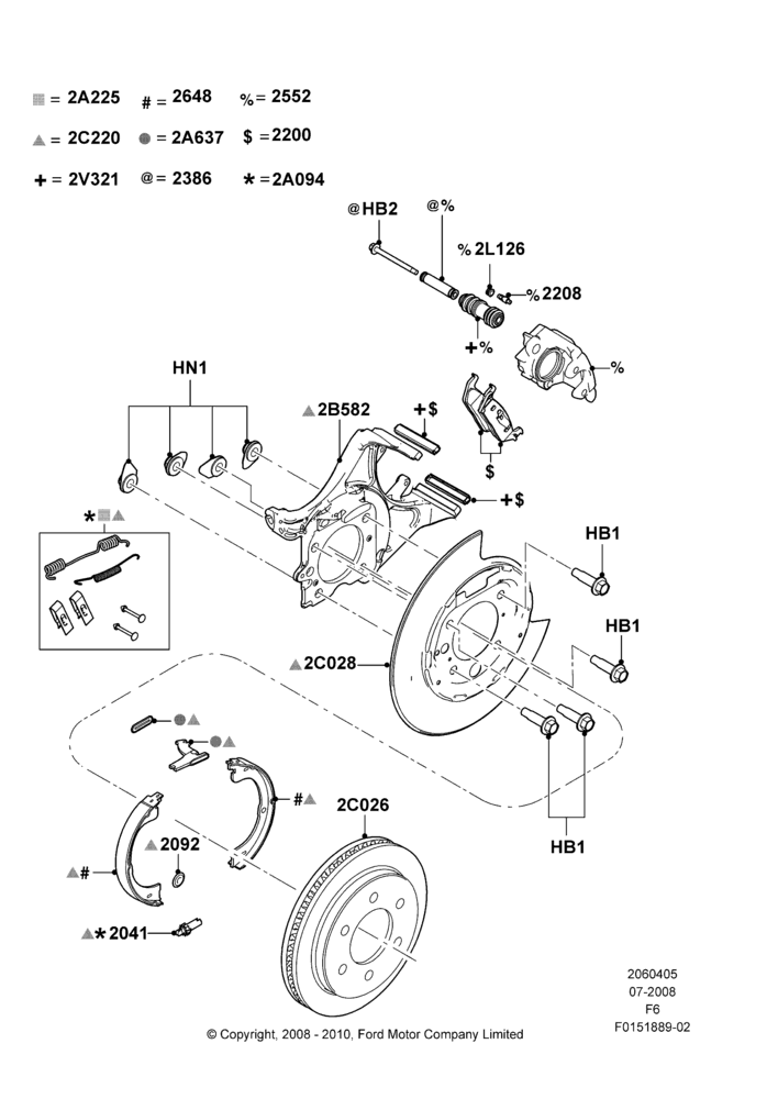 05B - Rear Brake Discs and Calipers; 18/AUG/2008-06/JUL/2009