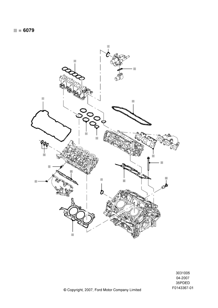 05C - Engine Gasket Kits, 3.5L 4V DOHC VCT SMPI V6 Gas; 30/APR/2007-15/JUN/2009