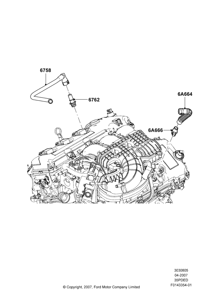 05C - Emission Control - Crankcase, 3.5L 4V DOHC VCT SMPI V6 Gas; 30/APR/2007-15/JUN/2009