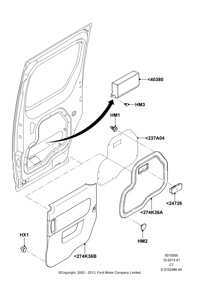 55 - Sliding Door Trim Panels; 20/MAY/2002