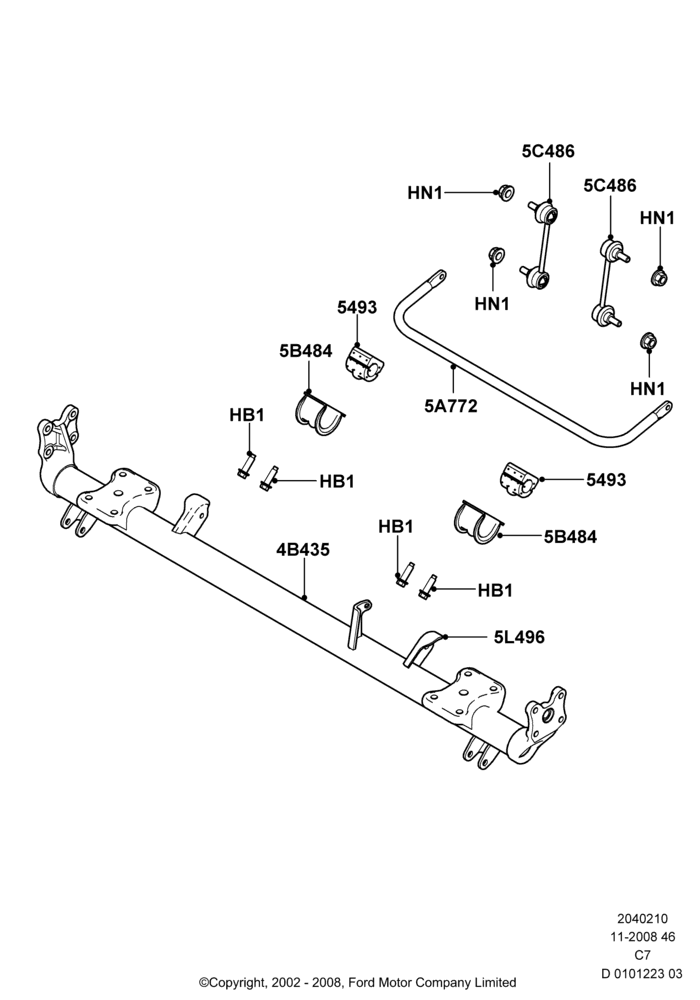 10 - Rear Cross Member & Stabilizer Bar; 20/MAY/2002