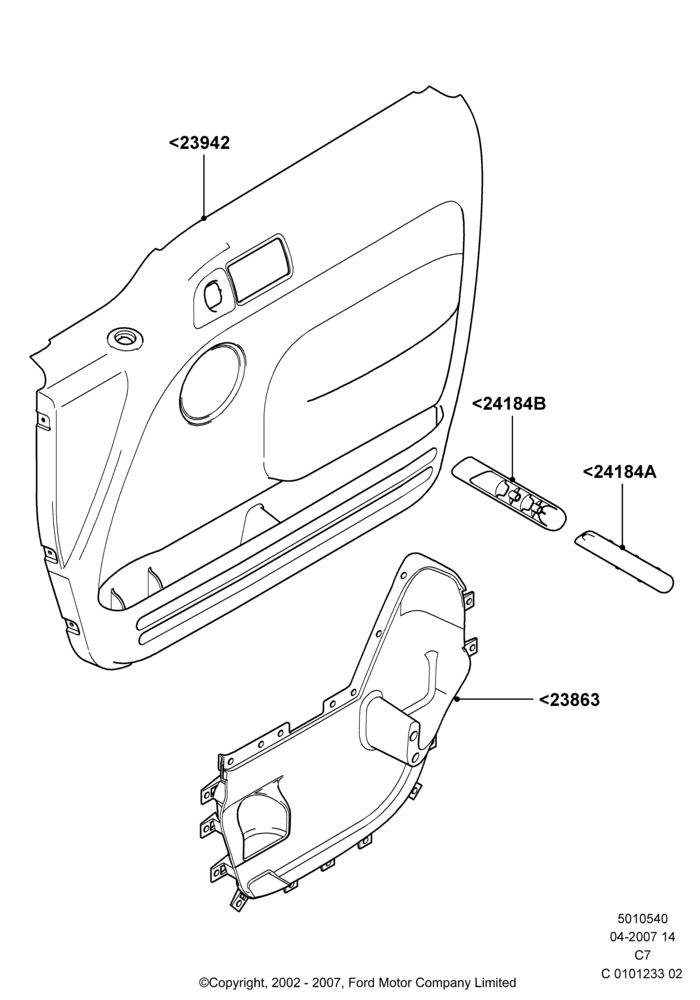 40 - Front Door Trim Panels; 20/MAY/2002