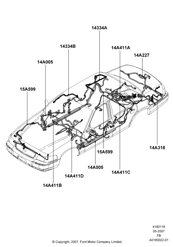 16E - Wiring - Body And Roof Console, Base, With Fleet Option; 01/MAY/2007-21/JUL/2008
