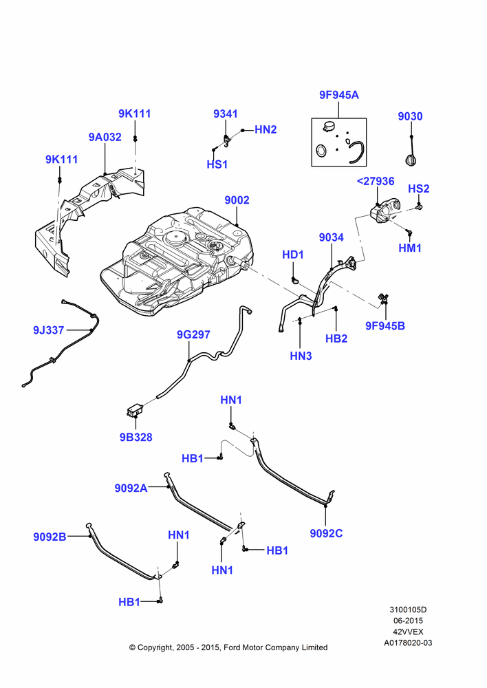 05D - Fuel Tank, 4.2L V6 12v OHV EFI; 10/JAN/2005-30/MAY/2005