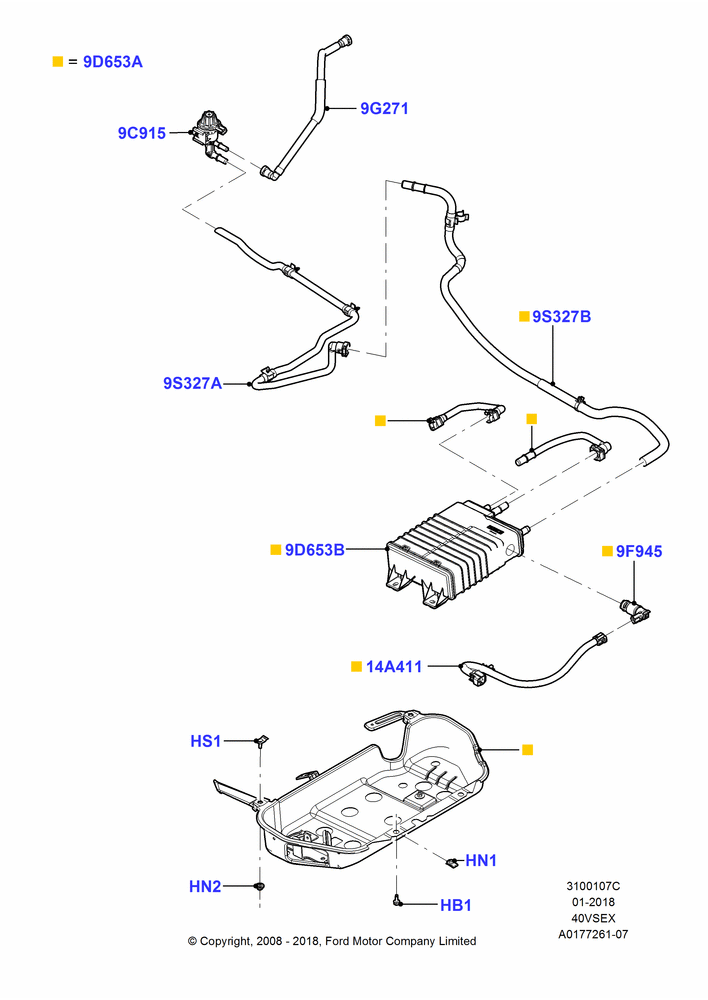 07C - Fuel Vapour System, 4.0L V6 12V SOHC EFI; 25/JUN/2007-11/NOV/2008