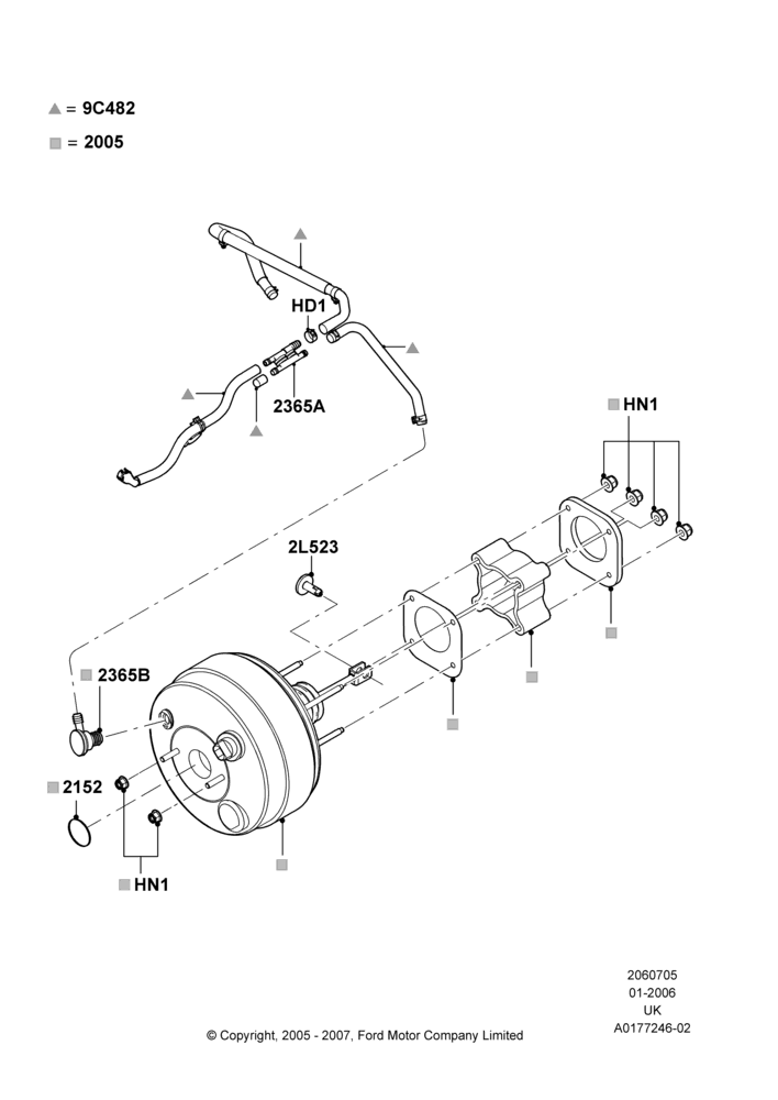Brake Booster, 4.6L 3V V8