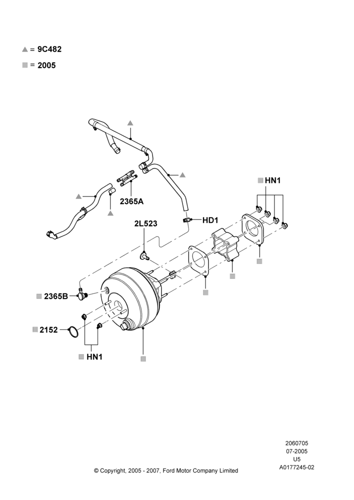Brake Booster, 4.6L 3V V8