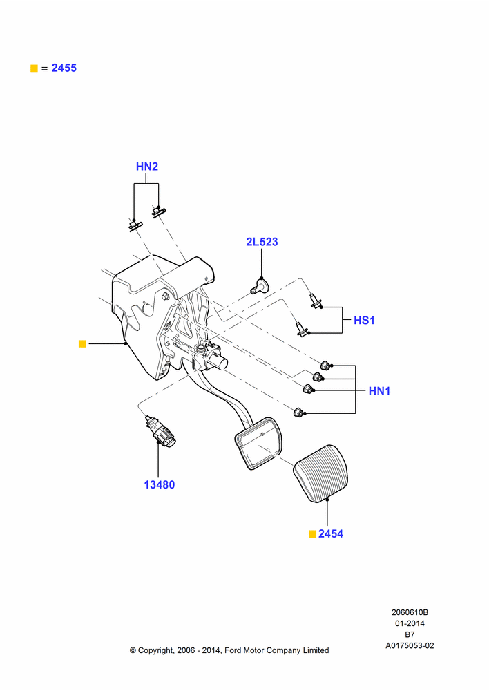10B - Brake and Clutch Controls, Adjustable Accl/Brake Foot Pedals, With Memory Adjustable Foot Pedals; 02/AUG/2006-30/JUN/2017