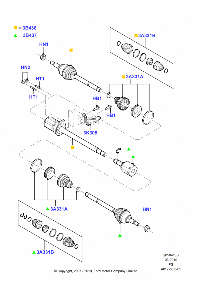 10B - Drive Shaft - Front Axle Drive; 30/APR/2007-15/JUN/2009