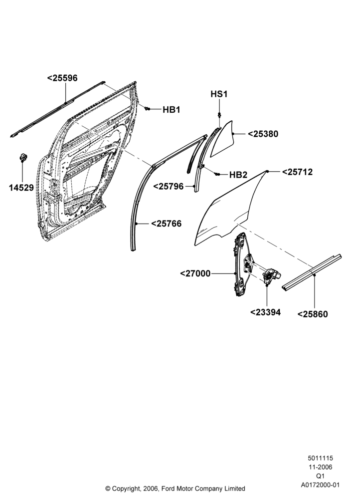 15 - Rear Door Glass and Window Controls; 06/NOV/2006-24/DEC/2014