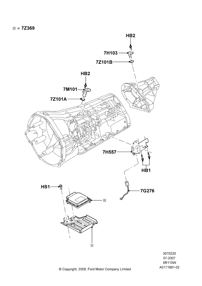 20D - Transmission Modules and Sensors, 5 Speed Auto 5R110W - HI/Torque, 5R110W 5 Speed Auto Trans NAAO; 18/DEC/2006-12/FEB/2010