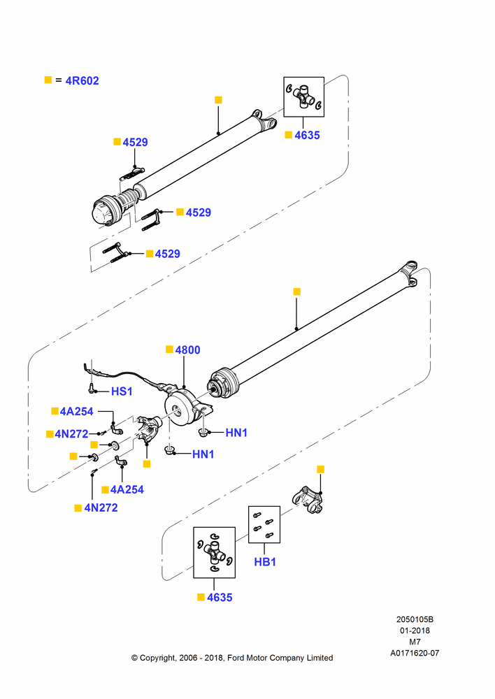 05B - Drive Shaft - Rear Axle Drive; 08/JAN/2007-29/APR/2012