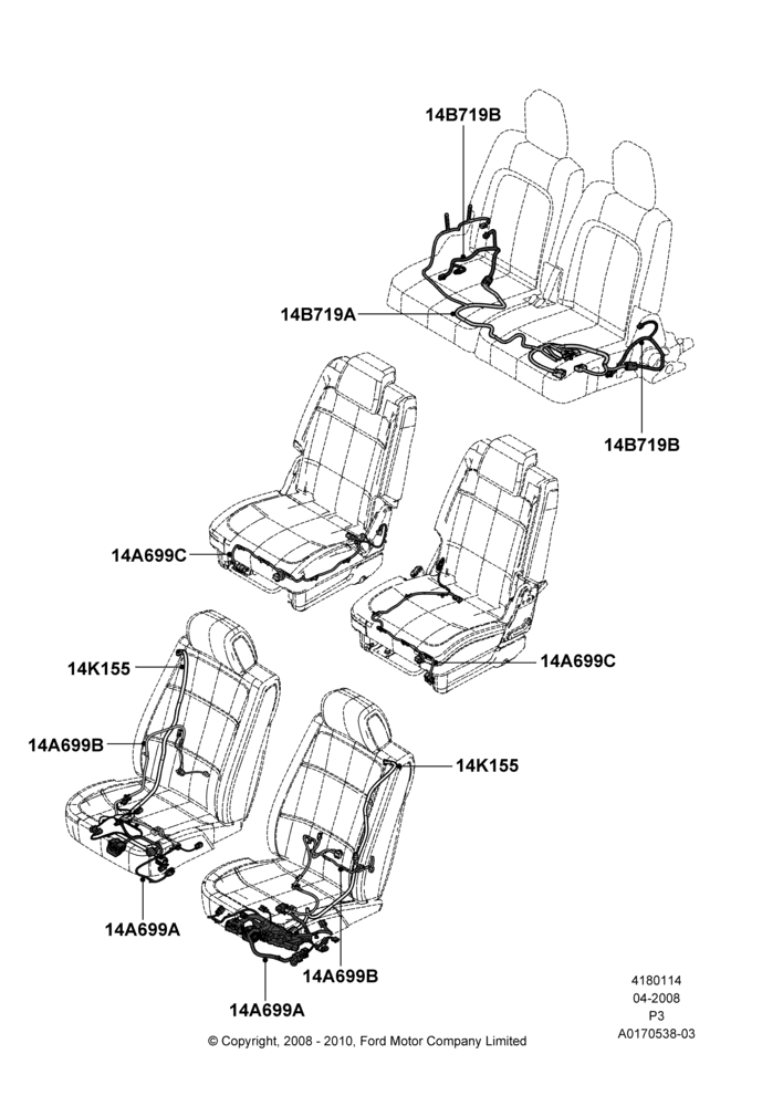 14 - Wiring - Seats; 02/MAY/2008