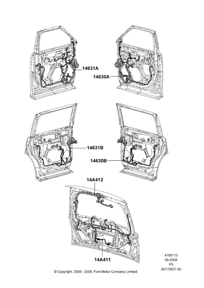 13 - Wiring - Body Closures; 02/MAY/2008