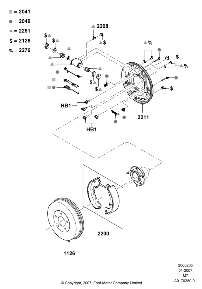 Rear Drum Brakes, Power Front Disc/10" Rear Drum