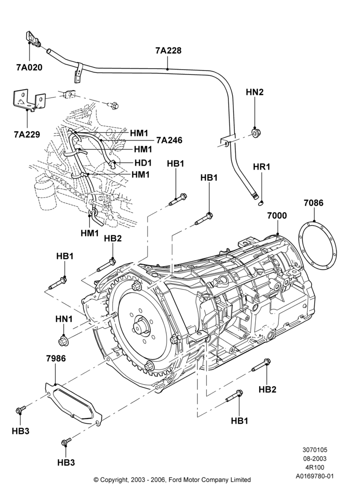 05C - Auto Trans Assy & Speedometer Drive, E4OD(4R100); 04/AUG/2003-03/JAN/2005