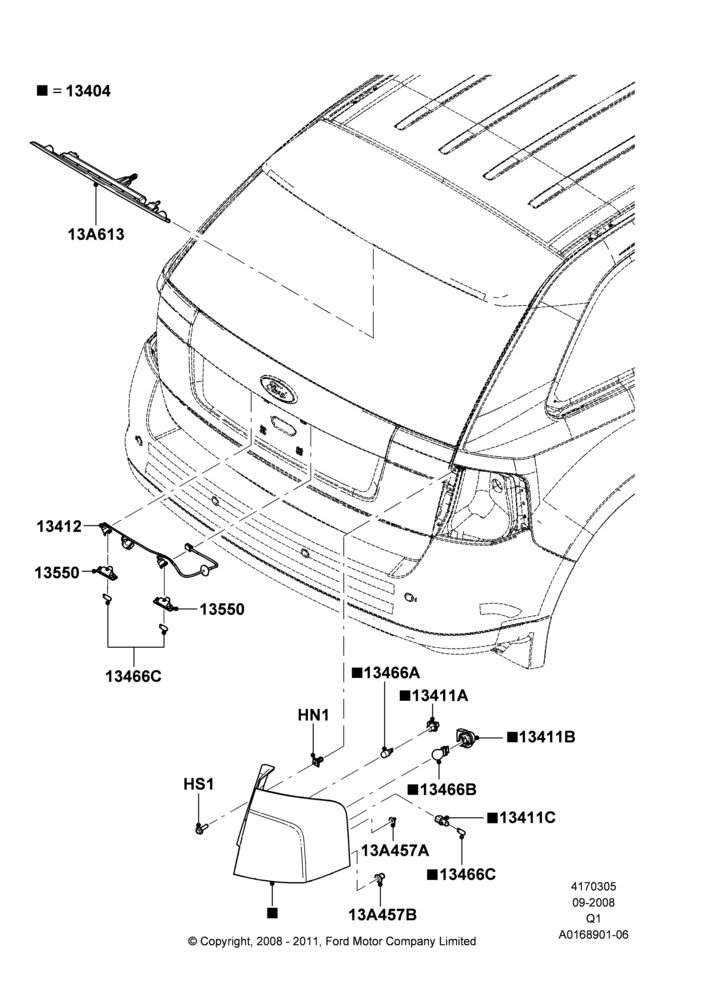 05D - Rear Lamps, Ford Series, SEL, SE Version, SEL Plus (Limited); 18/SEP/2008-12/JUL/2010
