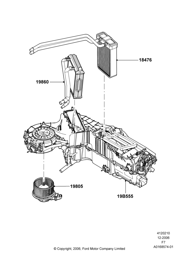 10D - Heater/Air Cond.Internal Components, Electronic Dual Zone ATC A/C, Manual Air Conditioning; 18/DEC/2006-12/FEB/2010