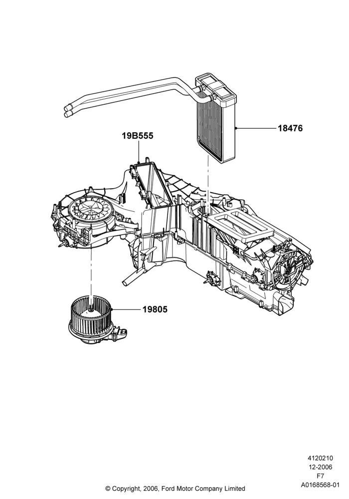10C - Heater/Air Cond.Internal Components, Less Air Conditioning; 18/DEC/2006-12/FEB/2010