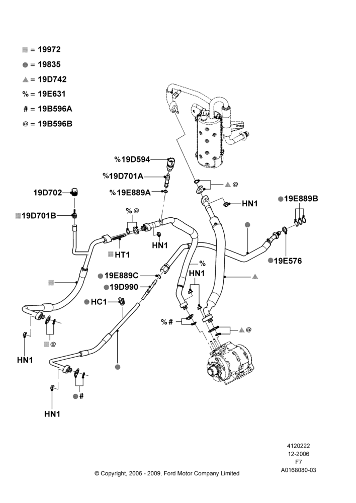 22D - Air Conditioning System, 6.4L Diesel V8 Twin Turbo, With Air Conditioning; 18/DEC/2006-12/FEB/2010