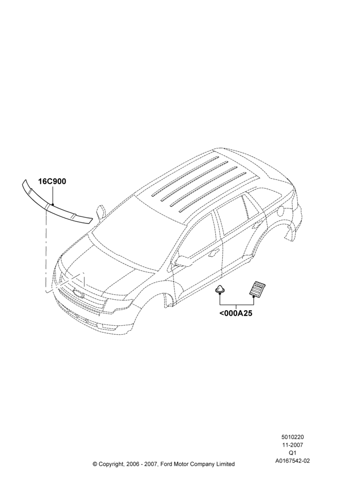 20XB - Hood and Related Parts, Lincoln/Mercury Series, Accessory; 06/NOV/2006-12/JUL/2010