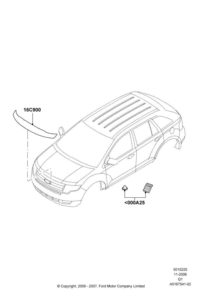 20XA - Hood and Related Parts, Ford Series, Accessory; 06/NOV/2006-12/JUL/2010