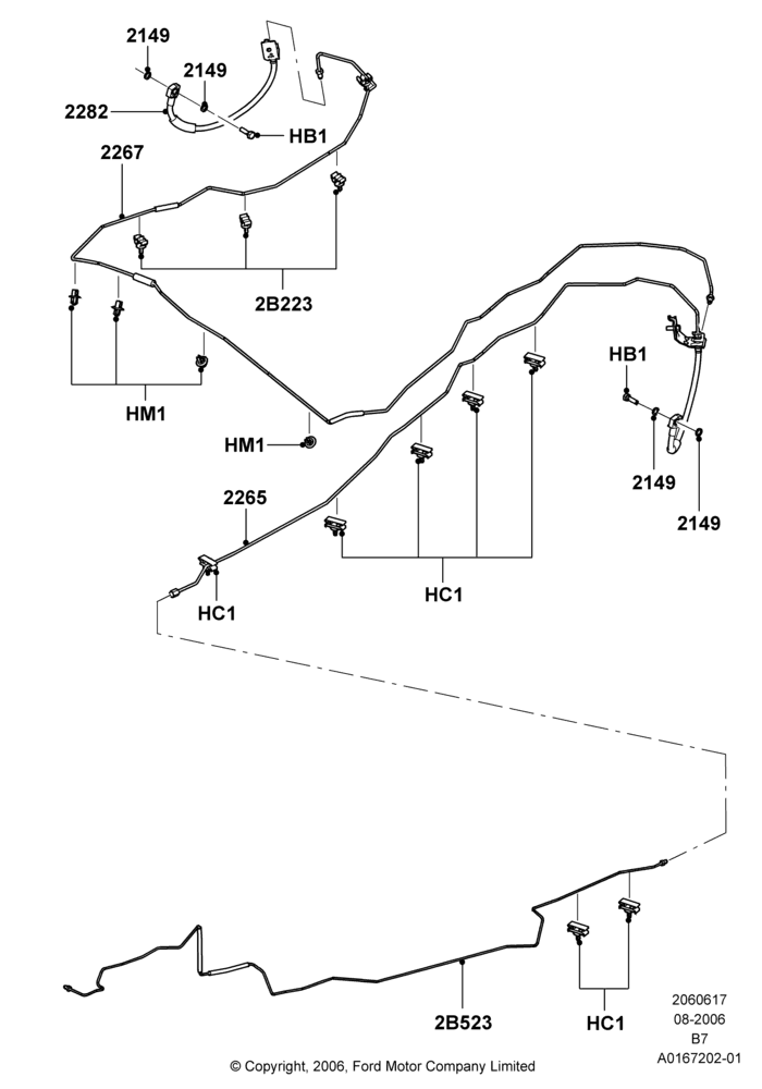 17C - REAR BRAKE LINES, Less Roll Stability Control; 02/AUG/2006-30/JUN/2017