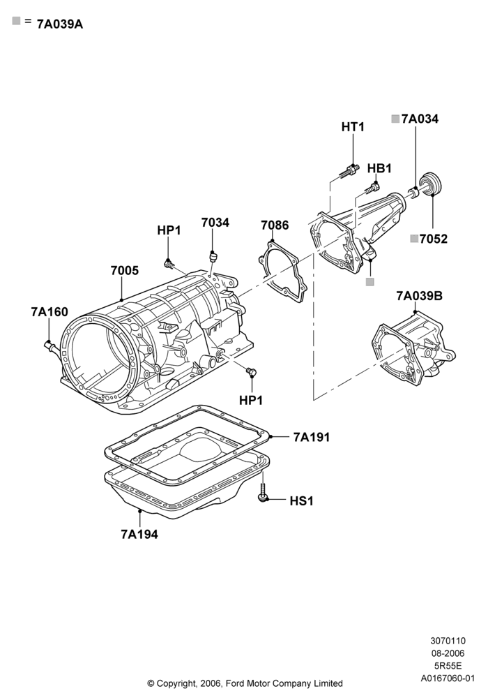 10D - Transmission External Components, 5R44E/5R55E - 5 Speed Auto Trans; 29/AUG/2006-16/DEC/2011