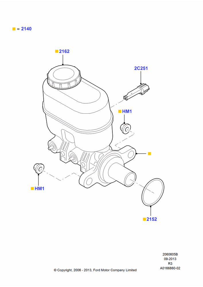 05B - Master Cylinder - Brake System, Automatic Transmission; 01/MAY/2006-16/DEC/2011