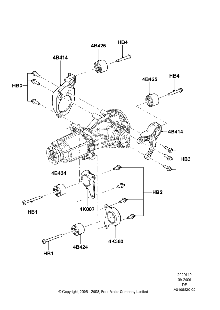 10 - Rear Differential Mounting; 30/AUG/2006-29/JUL/2012