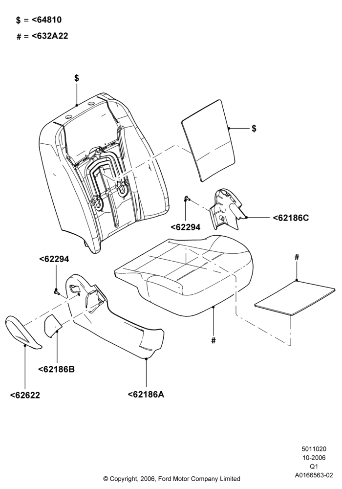 20C - Front Seat Pads/Valances & Heating, Less Power Passenger Adjuster; 06/NOV/2006-24/DEC/2014