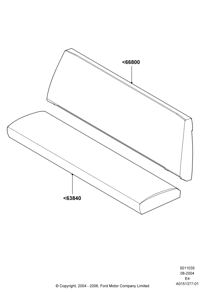 35E - Rear Seat Pads/Valances & Heating, With 4th Row Bench Seat (4 Pass.); 02/AUG/2004-06/AUG/2007