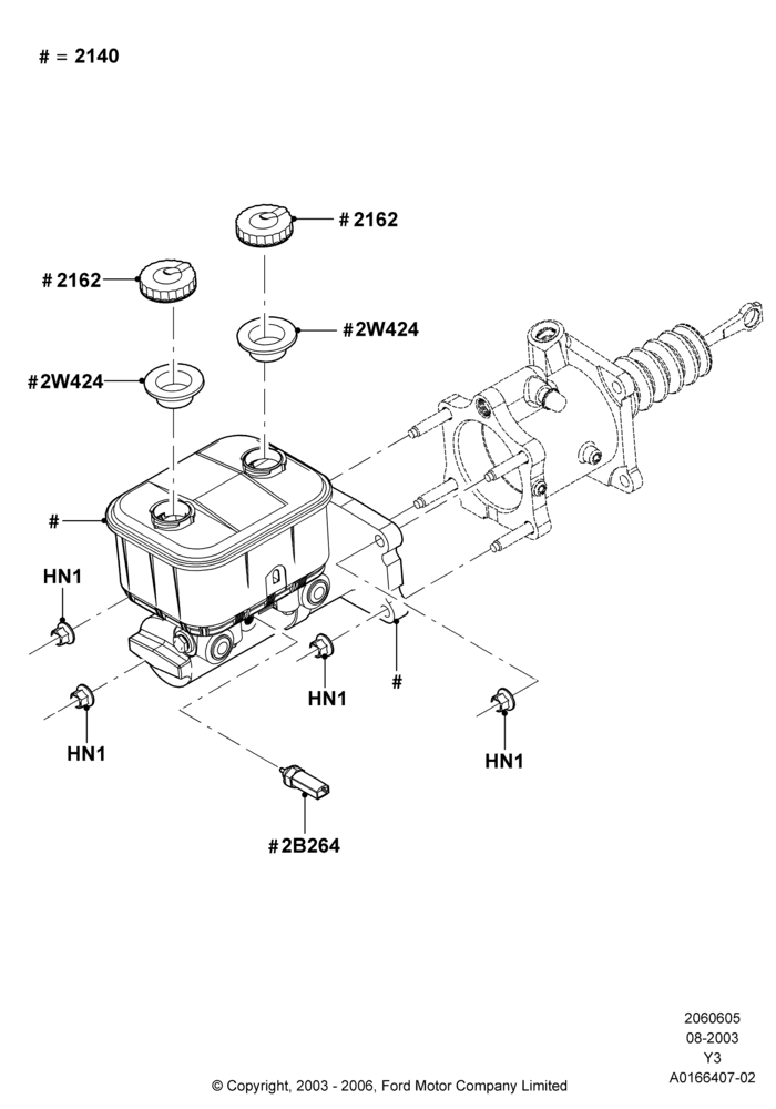 Master Cylinder - Brake System, 20,500 LB. GVW, 22000 LB. GVW, 24,000 LB. GVW, 26000 LB. GVW