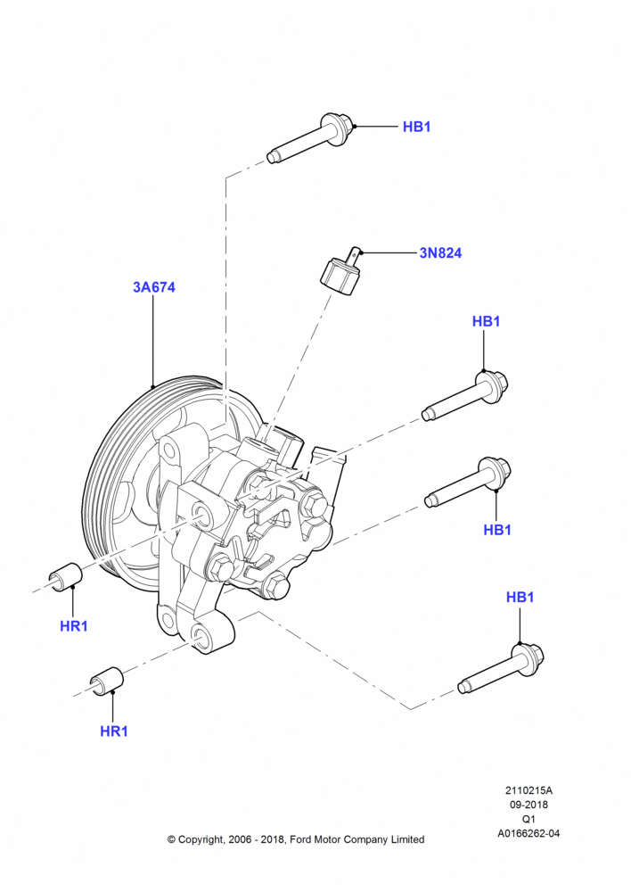 15A - Power Steering Pump Mounting; 06/NOV/2006-12/JUL/2010