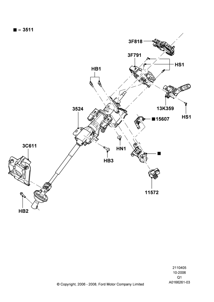 05A - Steering Column; 06/NOV/2006-12/JUL/2010