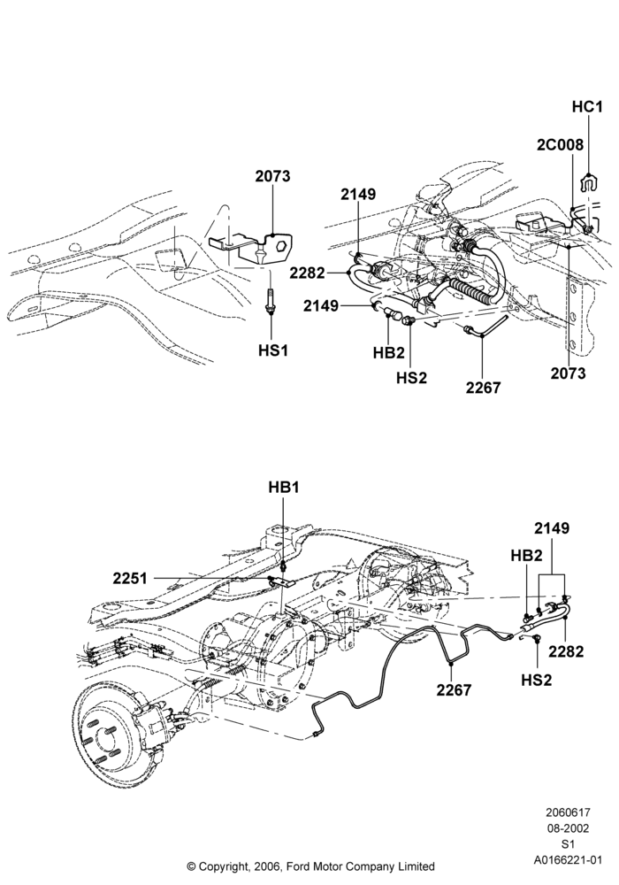 17B - REAR BRAKE LINES; 19/AUG/2002-30/JUN/2005