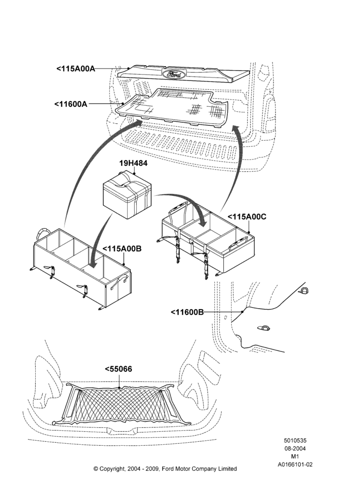 35XC - Load Compartment Trim, Lincoln/Mercury Series, Accessory; 16/AUG/2004-01/MAY/2006