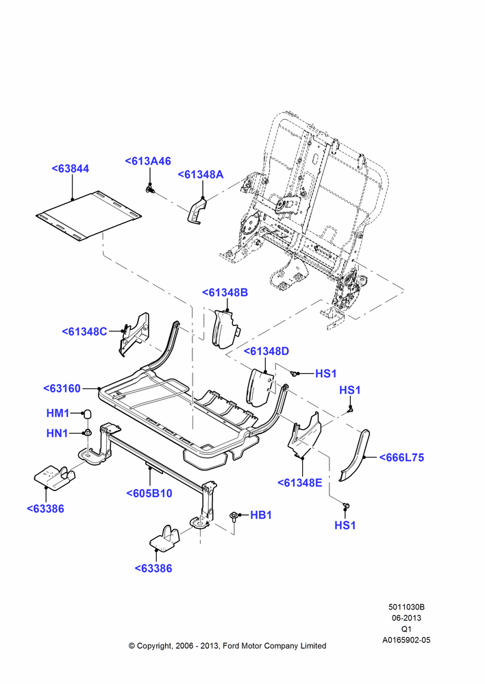 30B - Rear Seat Base, 60% Seat, LH; 06/NOV/2006-24/DEC/2014