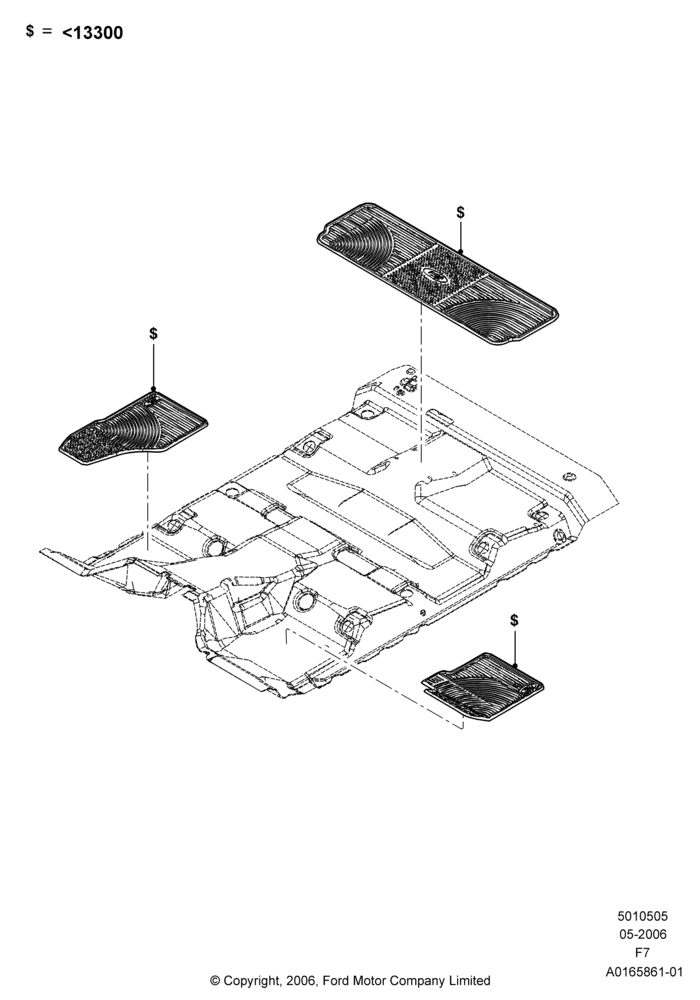 05XF - Floor Trim, Crew Cab, Accessory Fit; 15/MAY/2006-18/DEC/2006