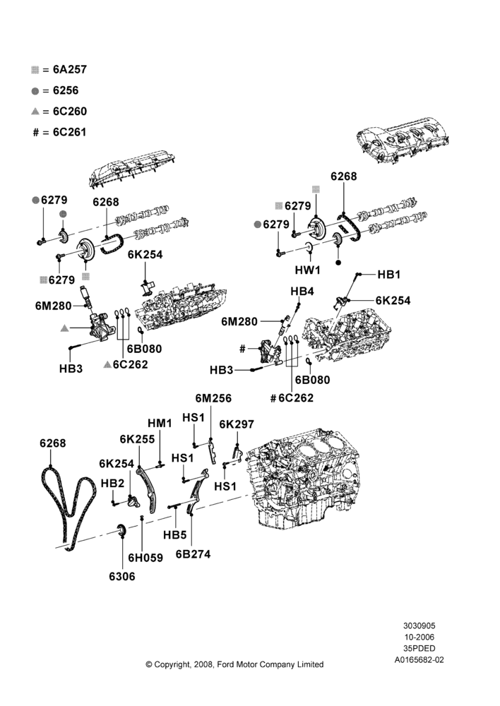 05A - Timing Gear, 3.5L 4V DOHC VCT SMPI V6 Gas; 06/NOV/2006-12/JUL/2010