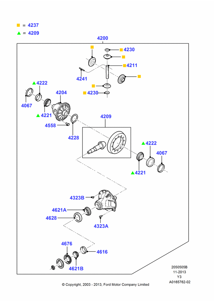 05B - Components - Rear Axle Diff & Carr., 20,500 LB. GVW; 04/AUG/2003-19/JAN/2010