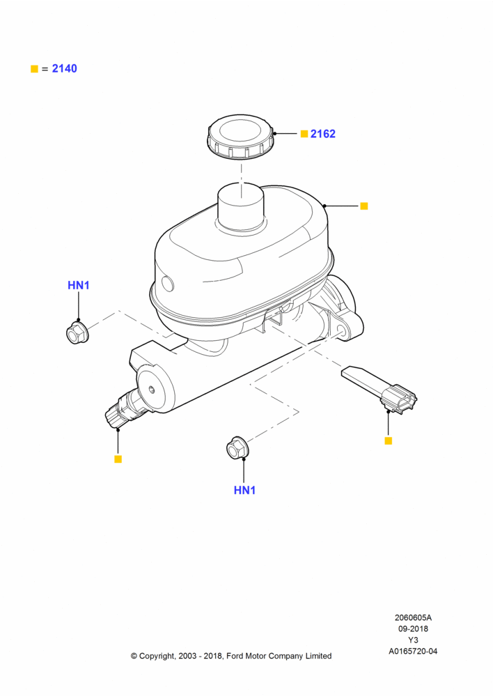 Master Cylinder - Brake System, 15,700 LB. GVW, 16,000 LB. GVW, 18,000 LB. GVW, 19,500 LB. GVW